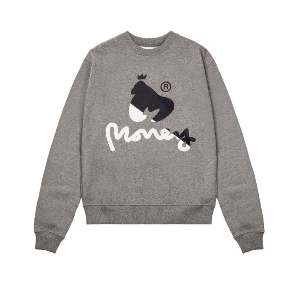 Money Childrens/Kids Chenille Crew Neck Sweatshirt / Gray